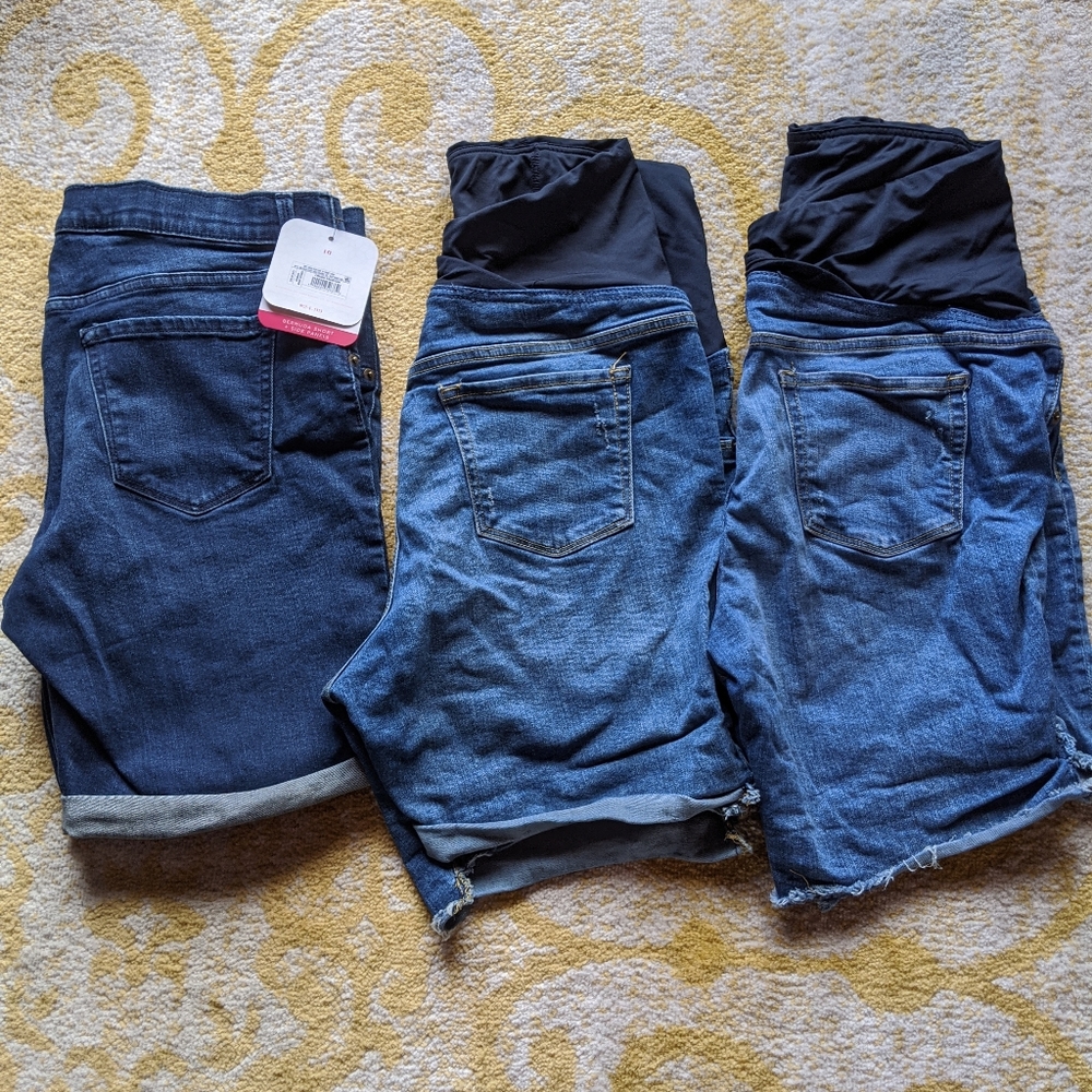 Isabel Maternity Jean shorts
